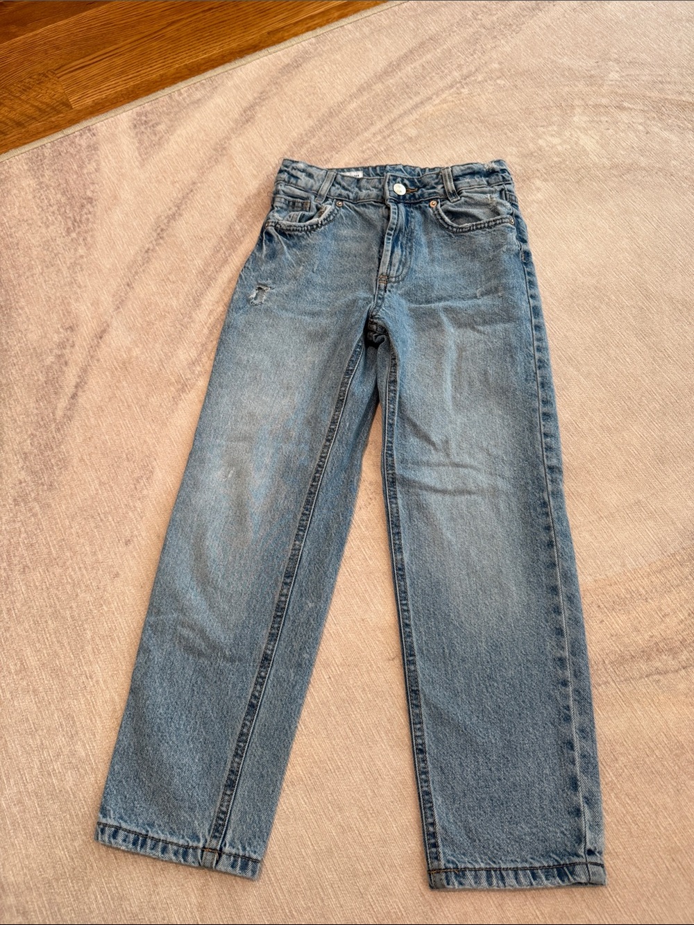 Zara Kids Blue Straight-Leg Jeans